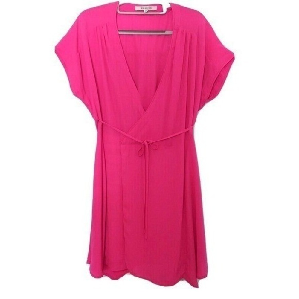 Nordstrom 1901 Dress Women M‎ Pink Romantic Faux Wrap Belted Wedding Resort Chic